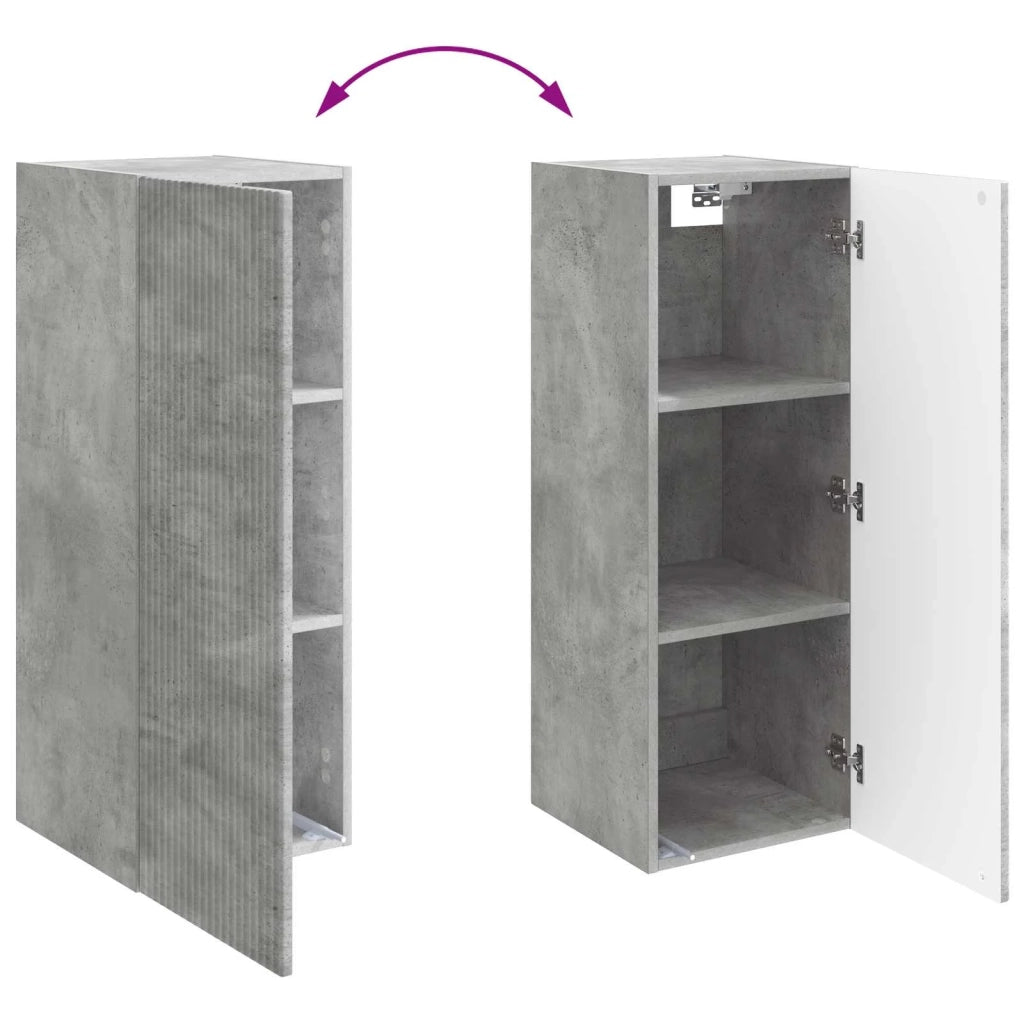 Mobiletto a muro Grigio Cemento 33 x 34,5 x 90 cm
