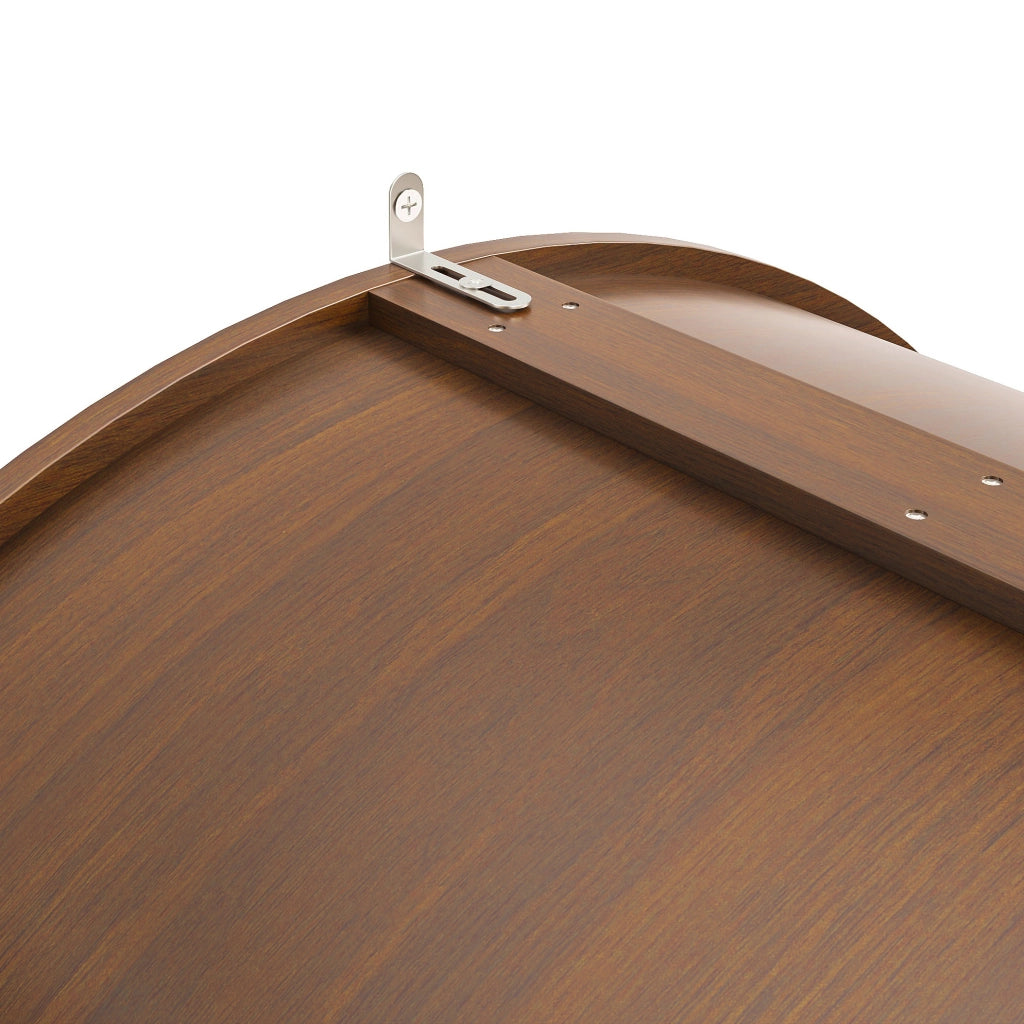 Armadio con ante curve in rattan noce 80x50x179 cm