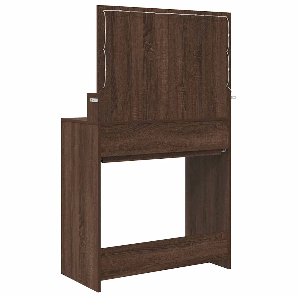 Toeletta | Tavoli da Trucco per Camera da Letto Rovere Marrone