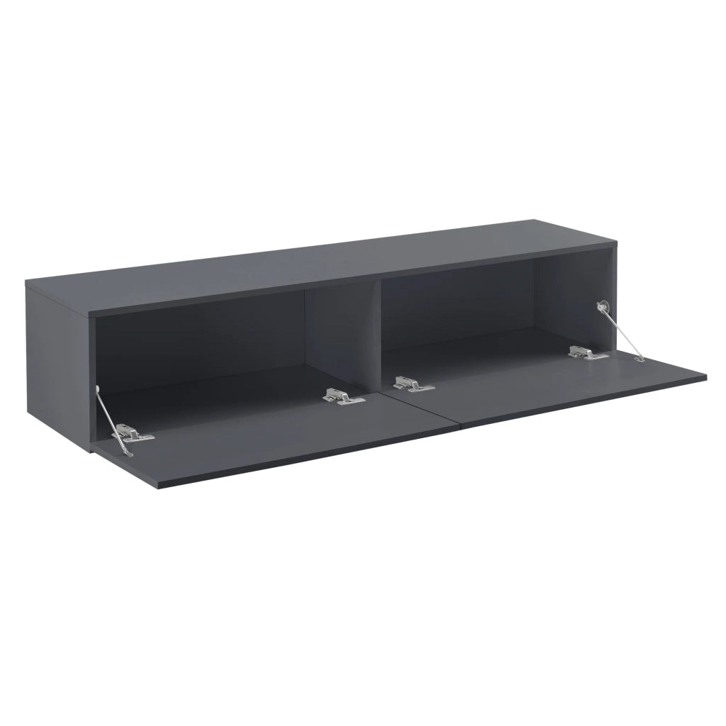 Mensola porta TV da parete 140 cm grigio scuro opaco 03_0005191