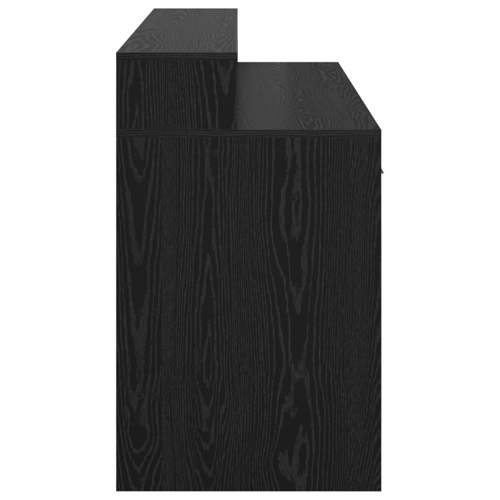 Scrivania Rovere Nero 140x55x91 cm Legno ingegnerizzato