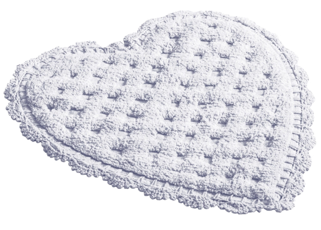 Tappeto Bagno Doccia Spugna Tappetino Assorbente Cotone Pelo Corto Mod. Giulietta - Giulietta - Bianco