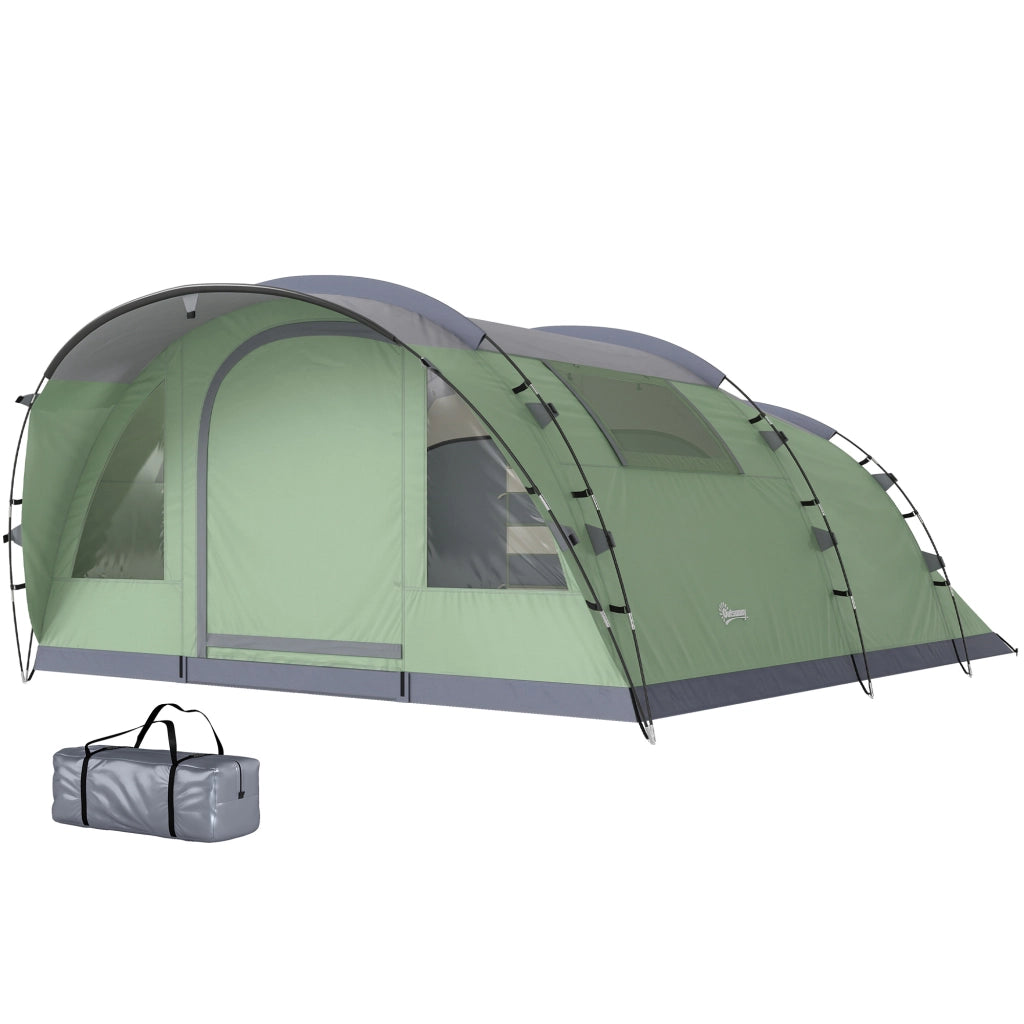 Tenda da Giardino Grande 5 Persone ¨C zephmum ¨C Verde con Finestre e Veranda