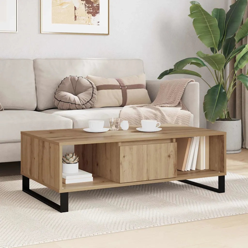 Tavolino da salotto Rovere artigianale 104 x 60 x 35 cm