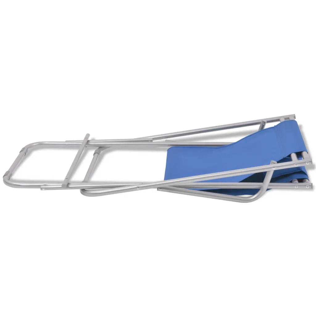 Sedie a Sdraio Reclinabili 2 pz in Acciaio Blu 42935