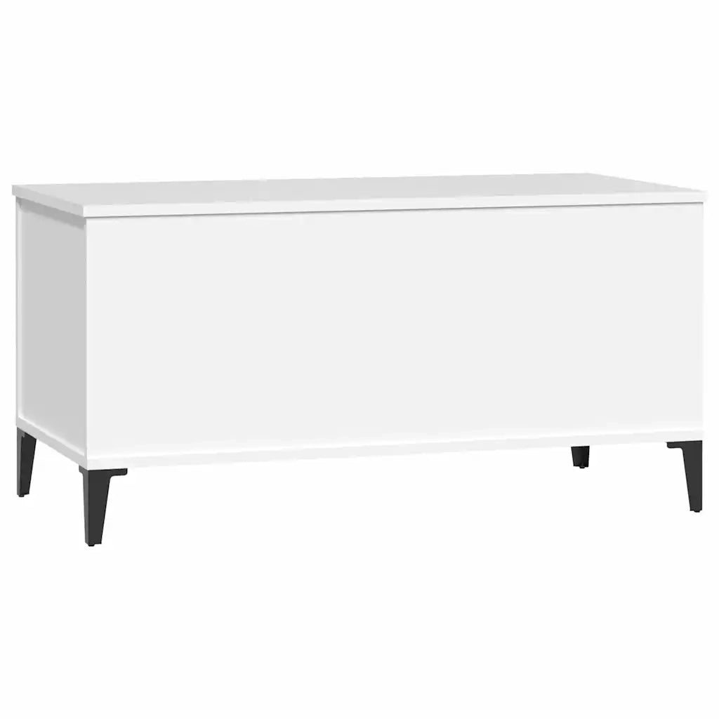 Tavolino da salotto | Tavolino da caff¨¨ | Tavolino da Soggiorno Bianco 90x44,5x45 cm in Legno Multistrato