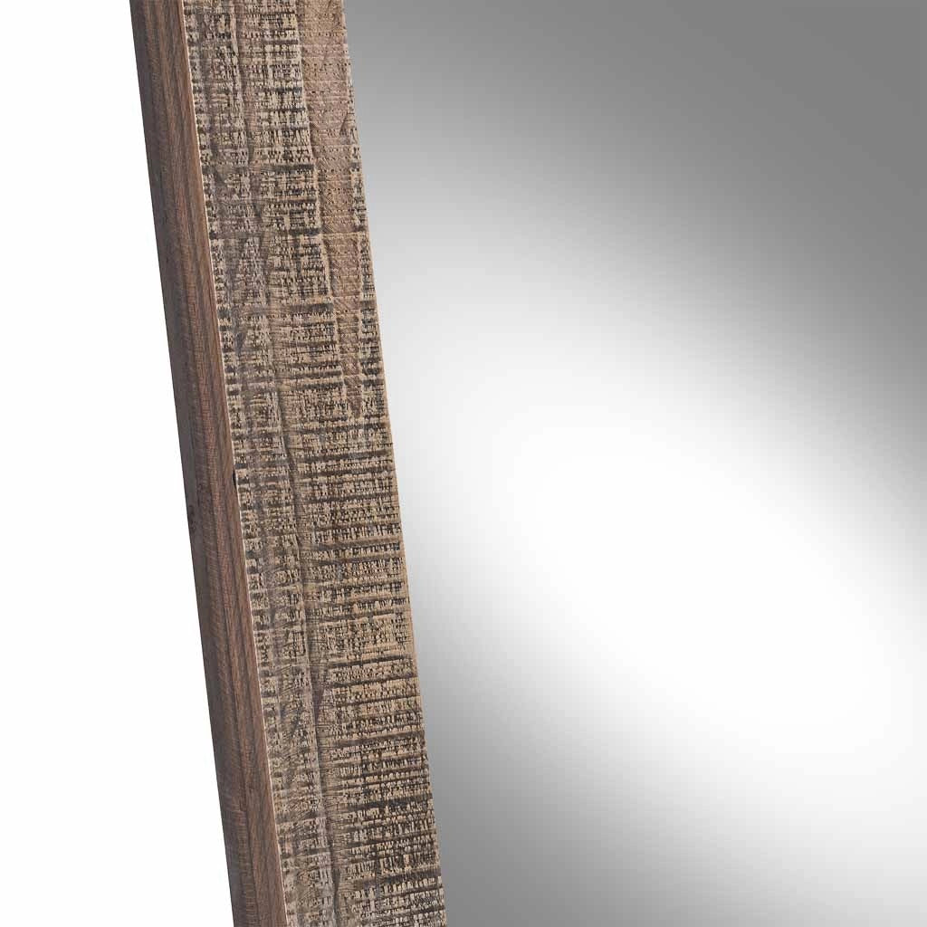 Specchio rettangolare in legno marrone 70x3x180h cm