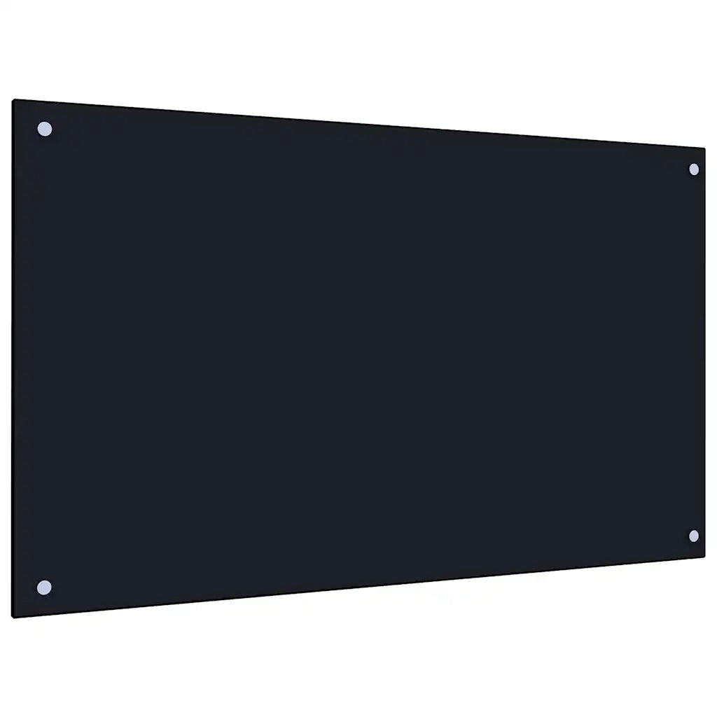 Schienale da cucina 2 pcs Nero 100 x 60 cm vetro temperato 3415442