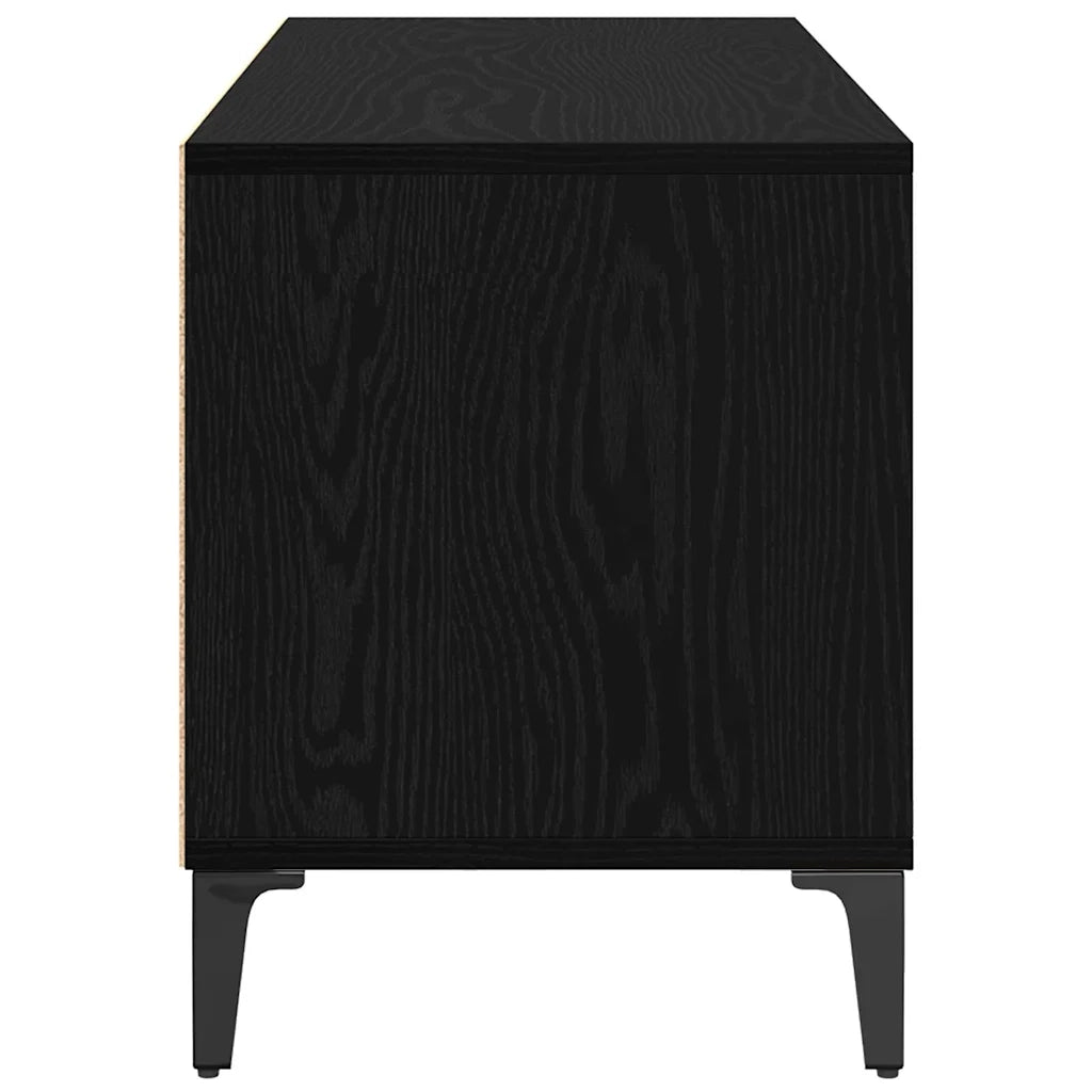 Mobile TV con cassetto-Credenza TV-Console TV Rovere Nero 100 x 34,5 x 44,5 cm 121905