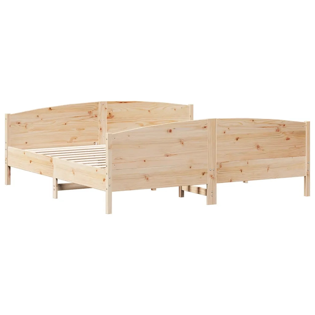 Giroletto senza Materasso 180x200 cm in Legno Massello di Pino 3216164