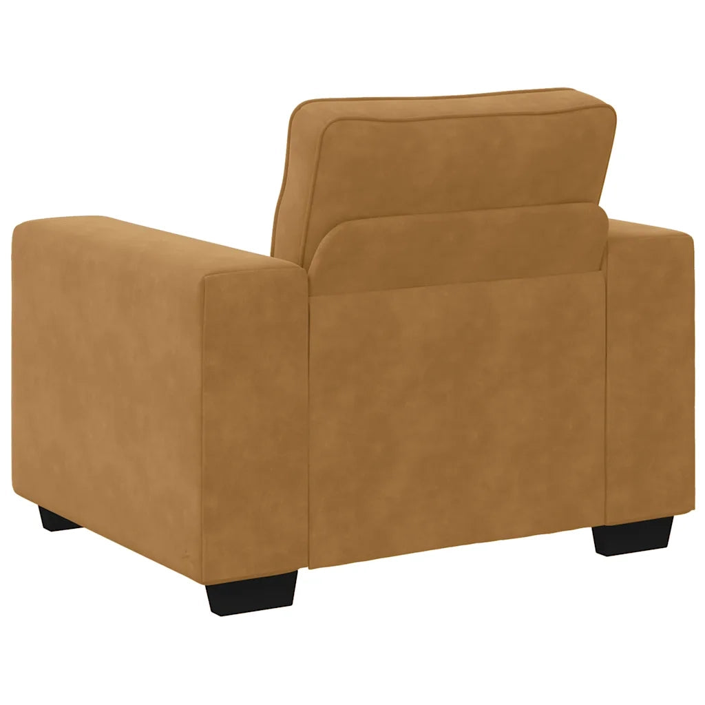 vidaXL Set di Divani 3 pz con Cuscini Marrone in Velluto