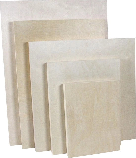 Base di pittura in legno 30 x 30 cm, aspetto 3D - 38 mm spesso, lotto da 2