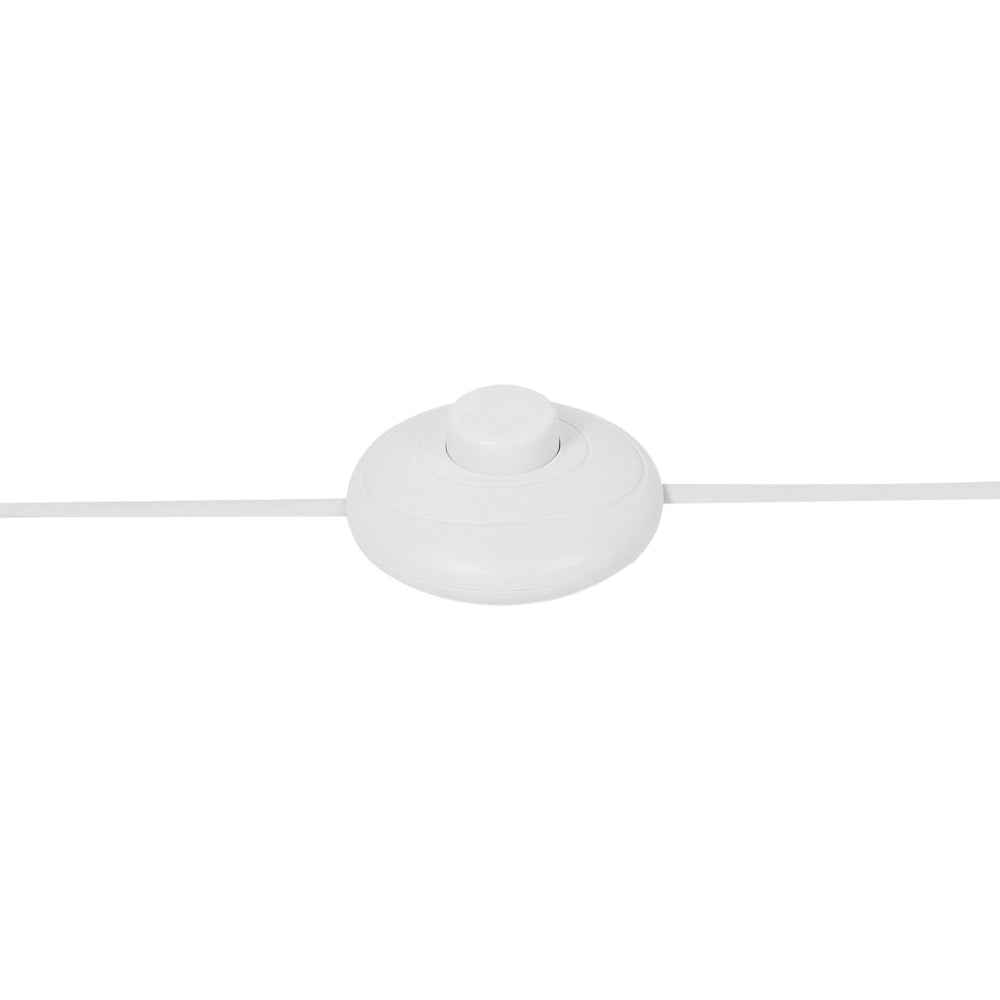 Lampada da terra Base metallica bianca e rosa Paralume plissettato in plastica Stile retrò vintage