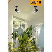 Trade Shop - Porta Faretto Proiettore Orientabile Da Soffitto Parete A Cilindro Gu10 P28-gu10 - Nero