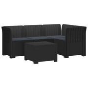 Divano da giardino 4 posti con cuscini aspetto rattan PP 3444001