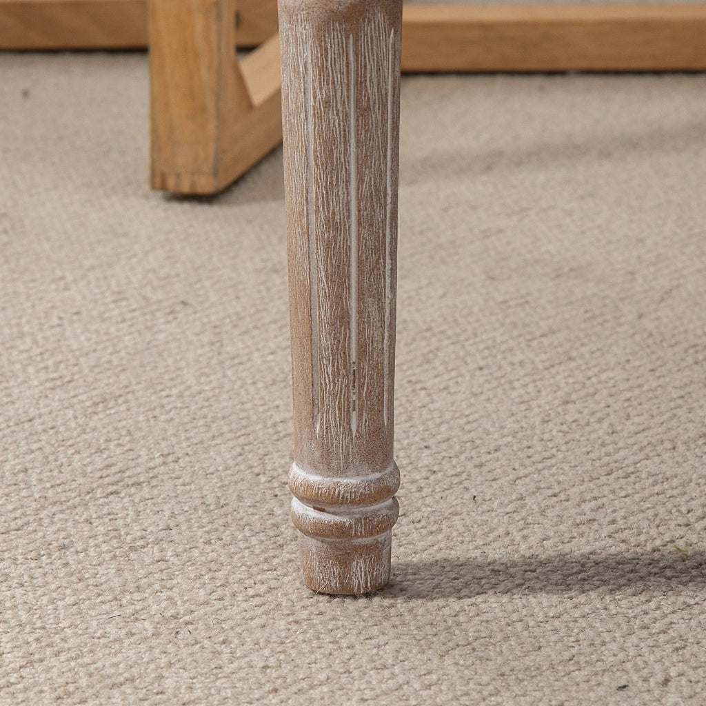 Panca Fondo Letto Imbottita 80x40x41 cm in Legno Ottomana Beige