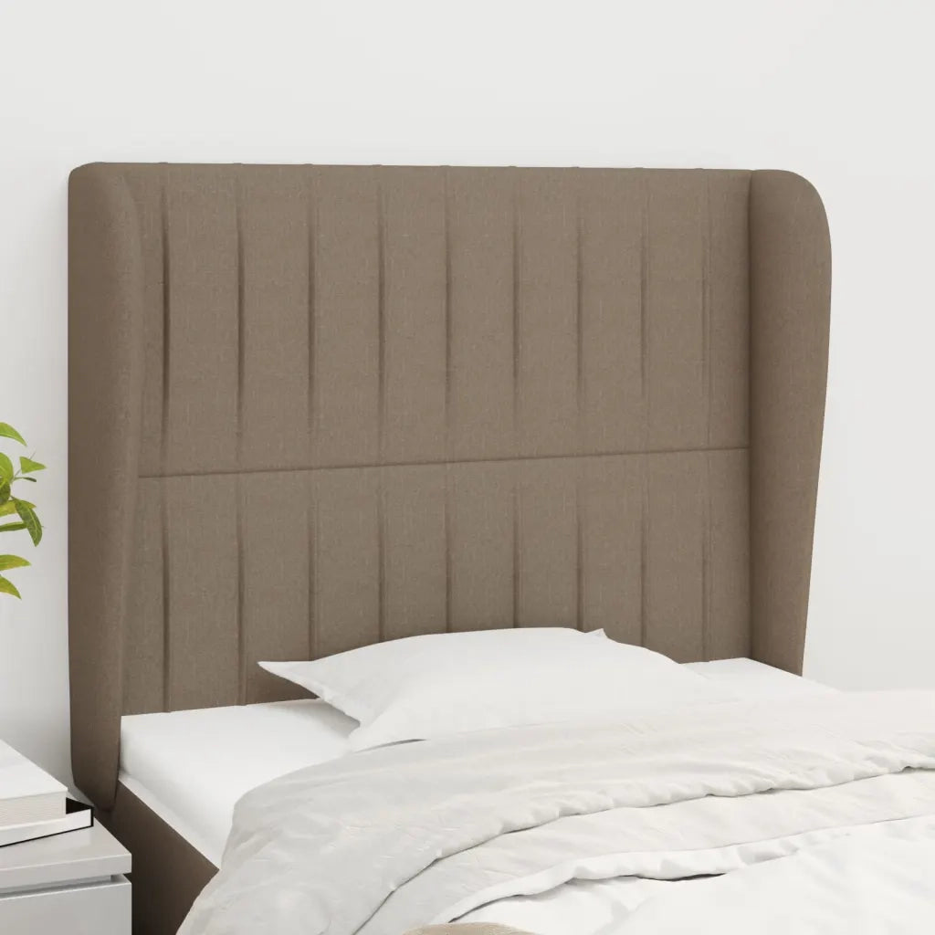 Testiera ad Orecchio-Testata con Orecchie Tortora 93x23x118/128 cm in Tessuto 331083