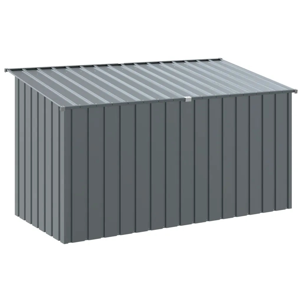 Casetta Cani con Tetto Antracite 196x91x110 cm Acciaio Zincato