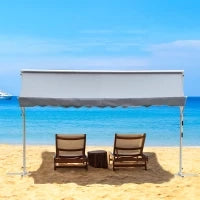 Tenda da Sole a Caduta Autoportante, Apertura con Manovella e Inclinazione Regolabile, 300x295cm, Grigio