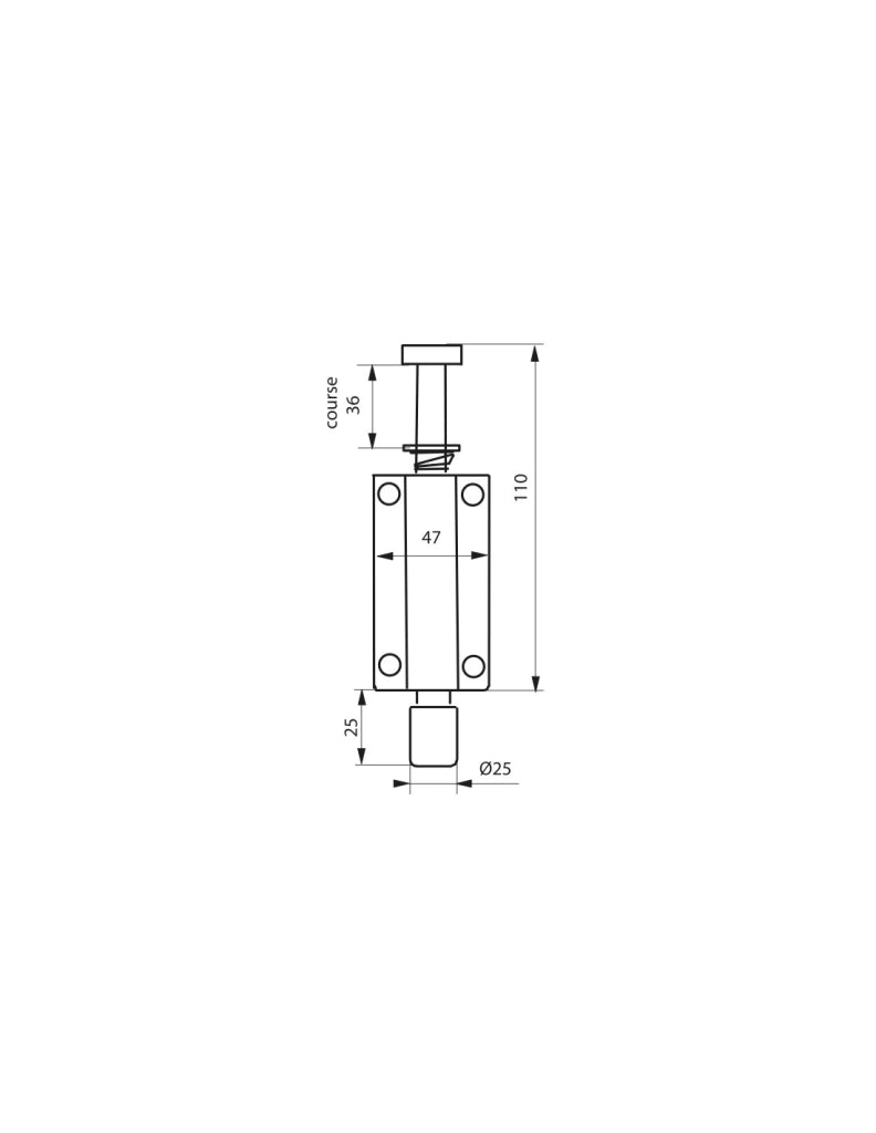 Fermaporta in acciaio inox 140 mm – THIRARD