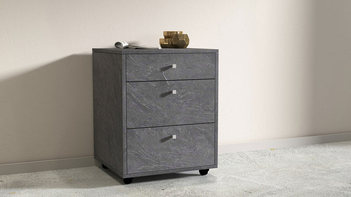 Cassettiera 3 Cassetti 47x45x61,2 cm Selina Report Grigio