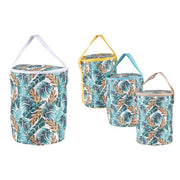 Trade Shop - Borsa Frigo Termica Cilindrico 26lt Con Stampa Tropicale A Foglie 4 Colori 3239238 -