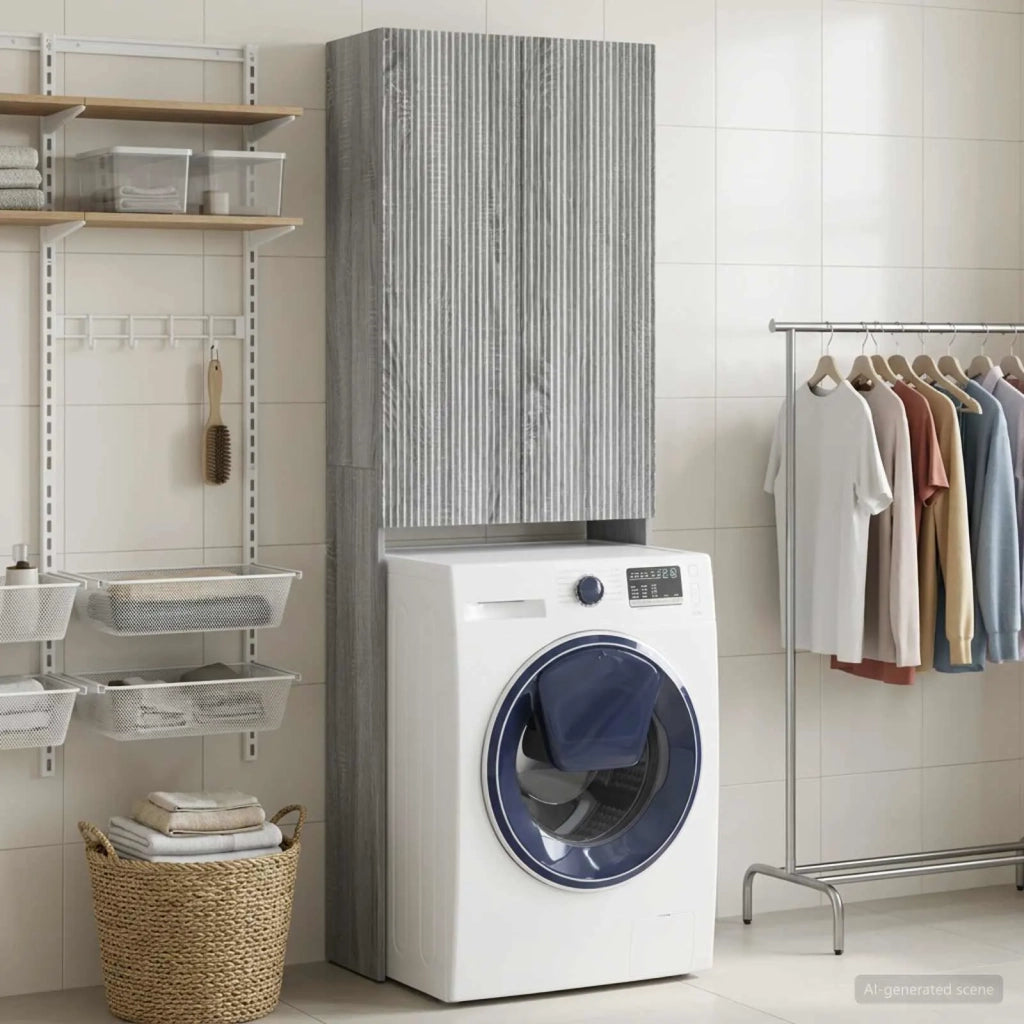 Mobile Bagno ARNHEM Sonoma grigio 66 x 25,5 x 190 cm 896701