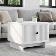 Tavolino da salotto con cassetto Bianco Lucido 49 x 50 x 40 cm 894049