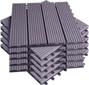 Tegoli per giardino - Tegoli per pavimento - Tegoli per giardino - 30x30cm - Set di 11 pezzi - Grigio chiaro