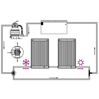Pannelli Solari Termici Curvi per Piscina 2 pz 110x65 cm 3059850