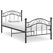 Giroletto Nero in Metallo 90x200 cmcod mxl 95496