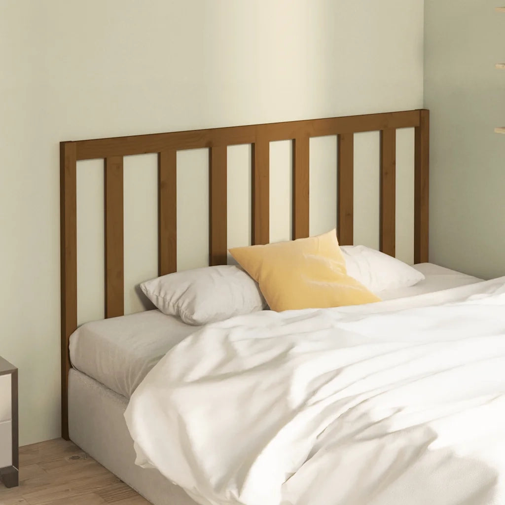 Testiera per Letto ambra 156x4x100 cm in Legno Massello di Pino