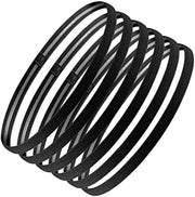 6 Pezzi di Cinture di Capelli Antiscivolo in Gomma per Sport per Signore e Signori - Nero - Adatto per Yoga, Calcio, Corsa e Altro