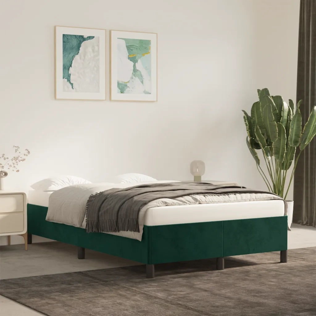 Giroletto senza Materasso Verde Scuro 120x190 cm Velluto