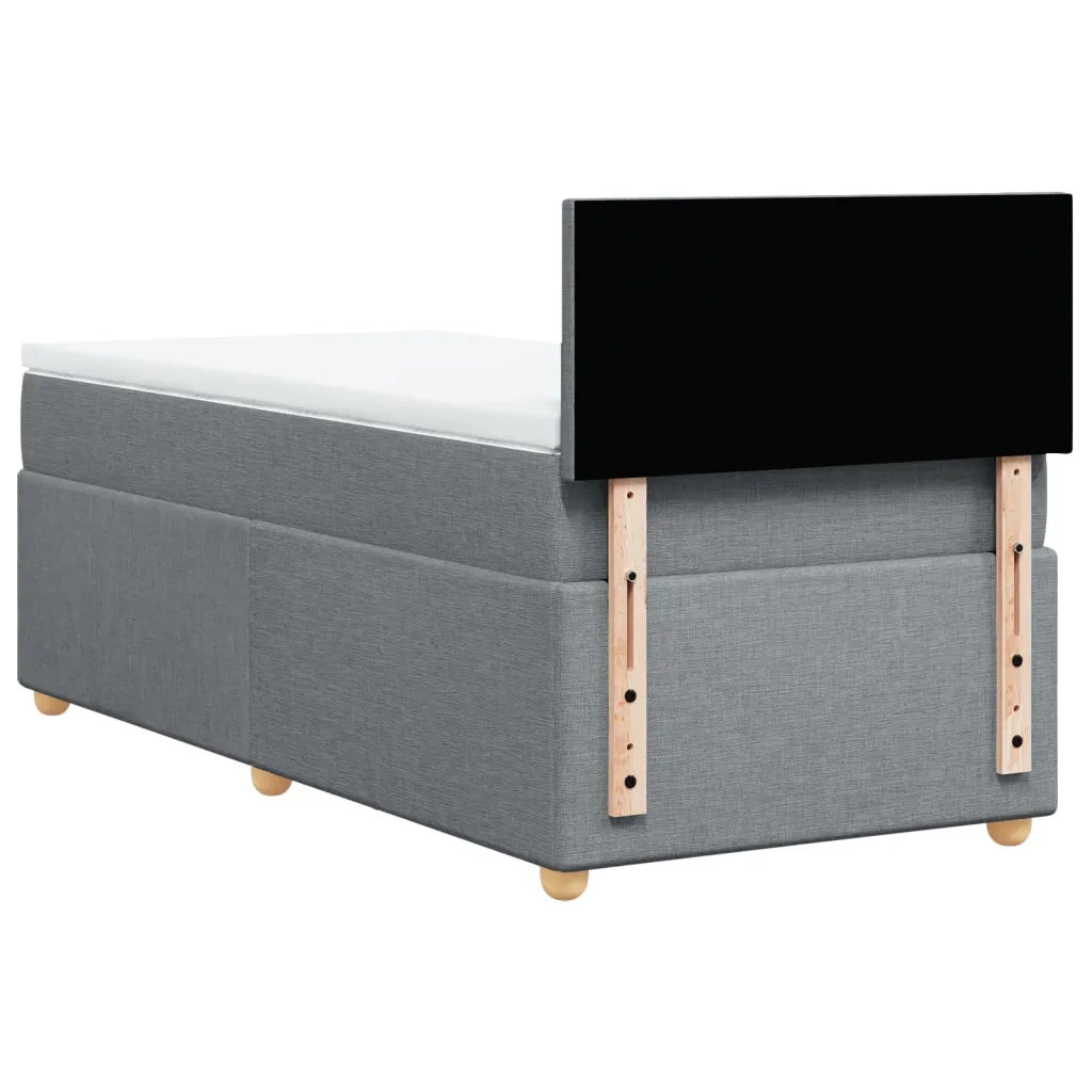 Giroletto a Molle con Materasso Grigio Chiaro 90x200 cm Tessuto 3286556