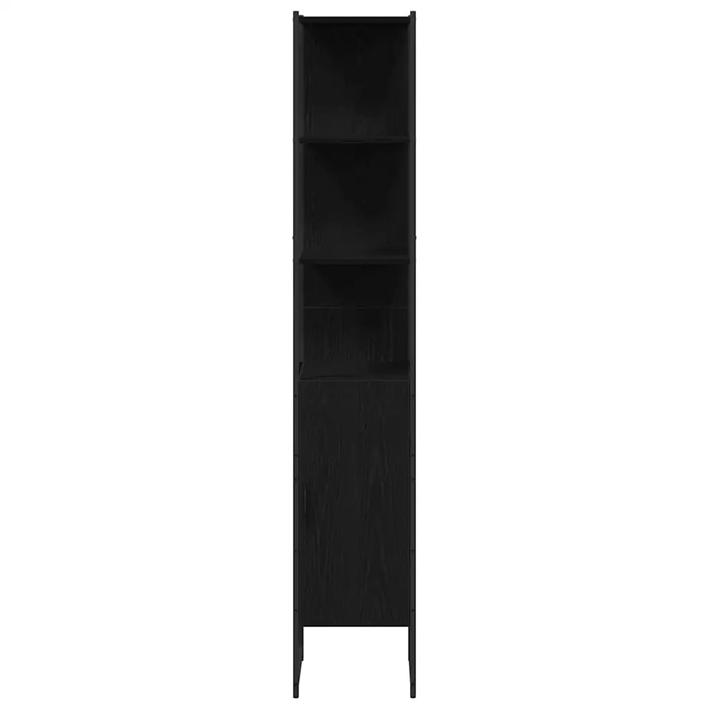 Set di mobili per il bagno 4 pcs Rovere Nero Legno multistrato 3334408