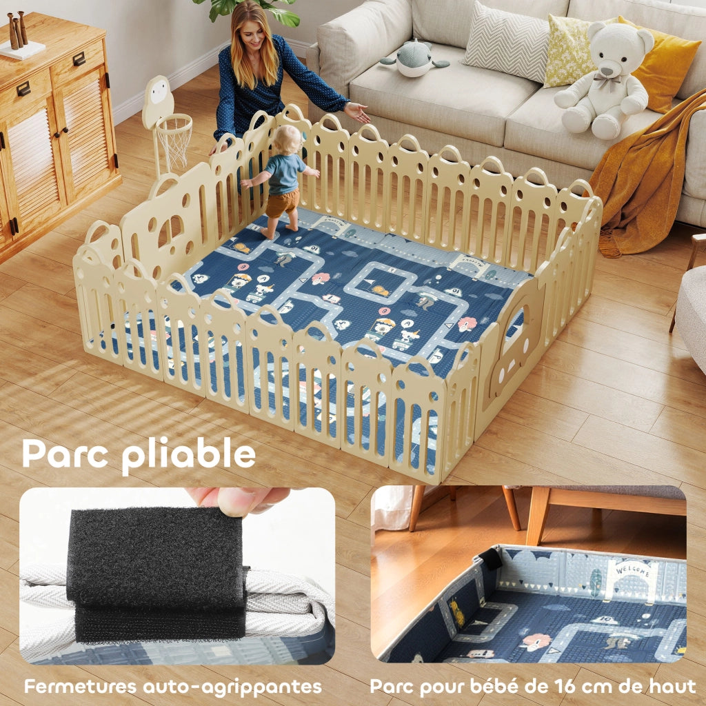 Tapis de jeu per bambini ¨C zephmum ¨C multicolore 202x180.5x1 cm