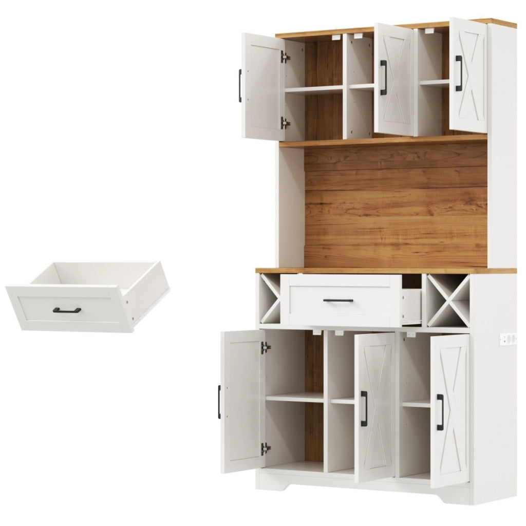 Mobile dispensa con ripiani per vino e LED ¨C Minimal ¨C Rovere sonoma 180x105x40 cm
