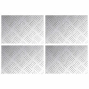 Gradini per Scale 4 pz | Tappetini per scale autoadesivi Argento 30 x 20 cm Alluminio