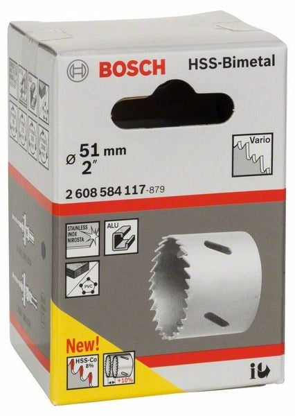 2608584117 - Sega a tazza bimetallica HSS per adattatore standard 51 mm, 2