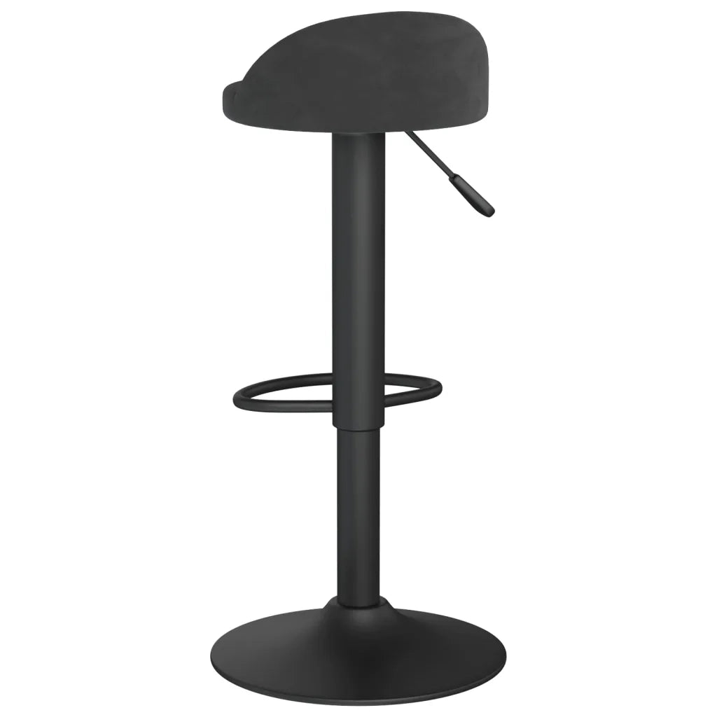 Sgabello da Bar Nero in Velluto 333587