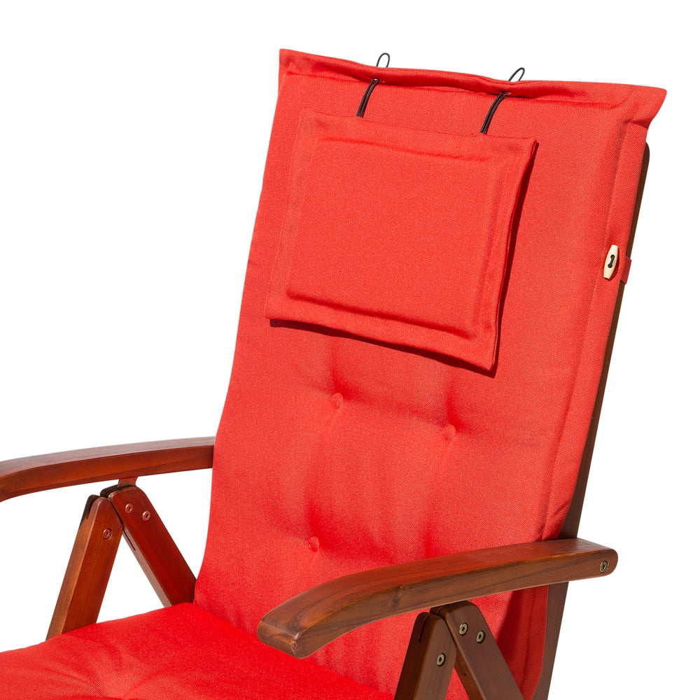 Cuscino per sedia da giardino Cuscino per schienale in poliestere rosso Design moderno Cuscino per esterni