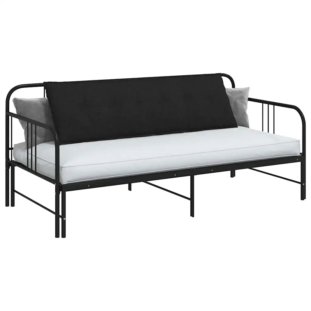 Cuscino per Schiena Nero 160 x 19 x 50 cm Tessuto 42014875