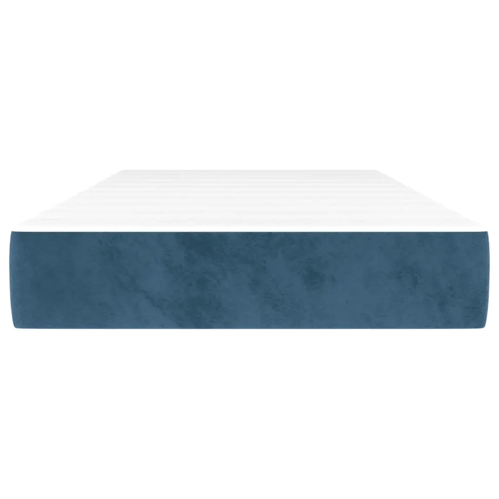 Materasso a Molle-Materasso per letto Blu Scuro 90x200x20 cm in Velluto