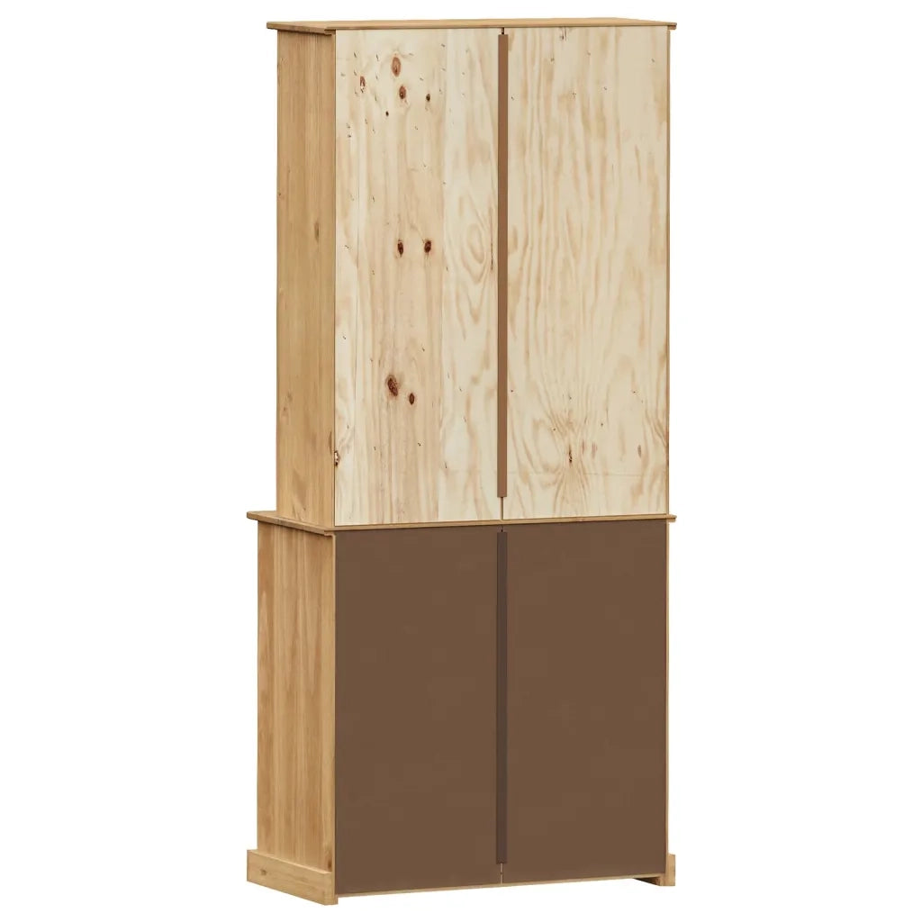 Credenza | Madia | Buffet da pranzo | Armadio da pranzo VIGO 80x40x176 cm in Legno Massello di Pino