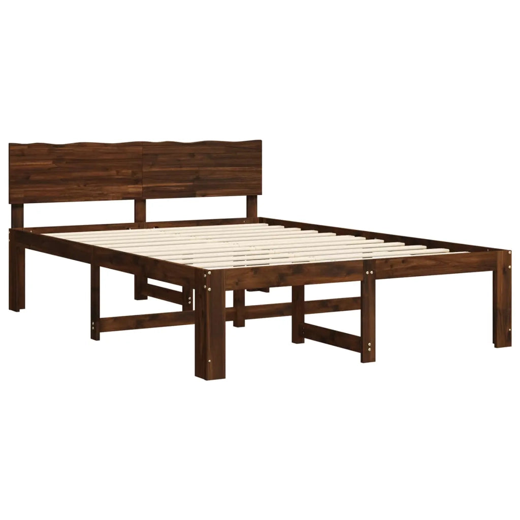 Letto matrimoniale con testiera ROSTOCK Marrone Scuro 903449