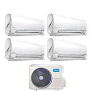 Climatizzatore Condizionatore Midea Quadri Split Inverter serie BreezeleSS+ 9+9+9+9 con M4OE-28HFN8-Q R-32 Wi-Fi Integrato 9000+9000+9000+9000 - Novità