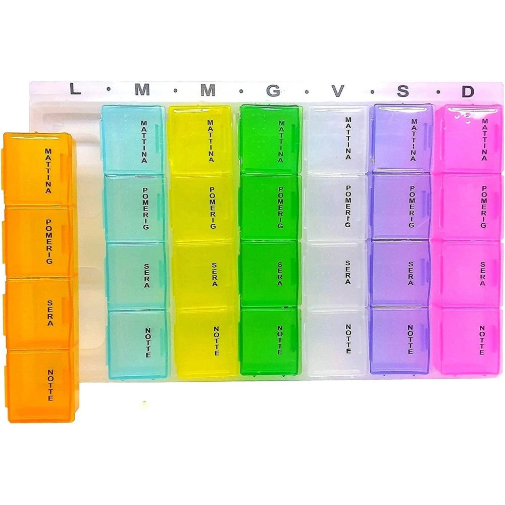 Trade Shop - Portapillole Porta Pillole Pill Box 7 Giorni Settimanale Mattina Pomeriggio Sera -
