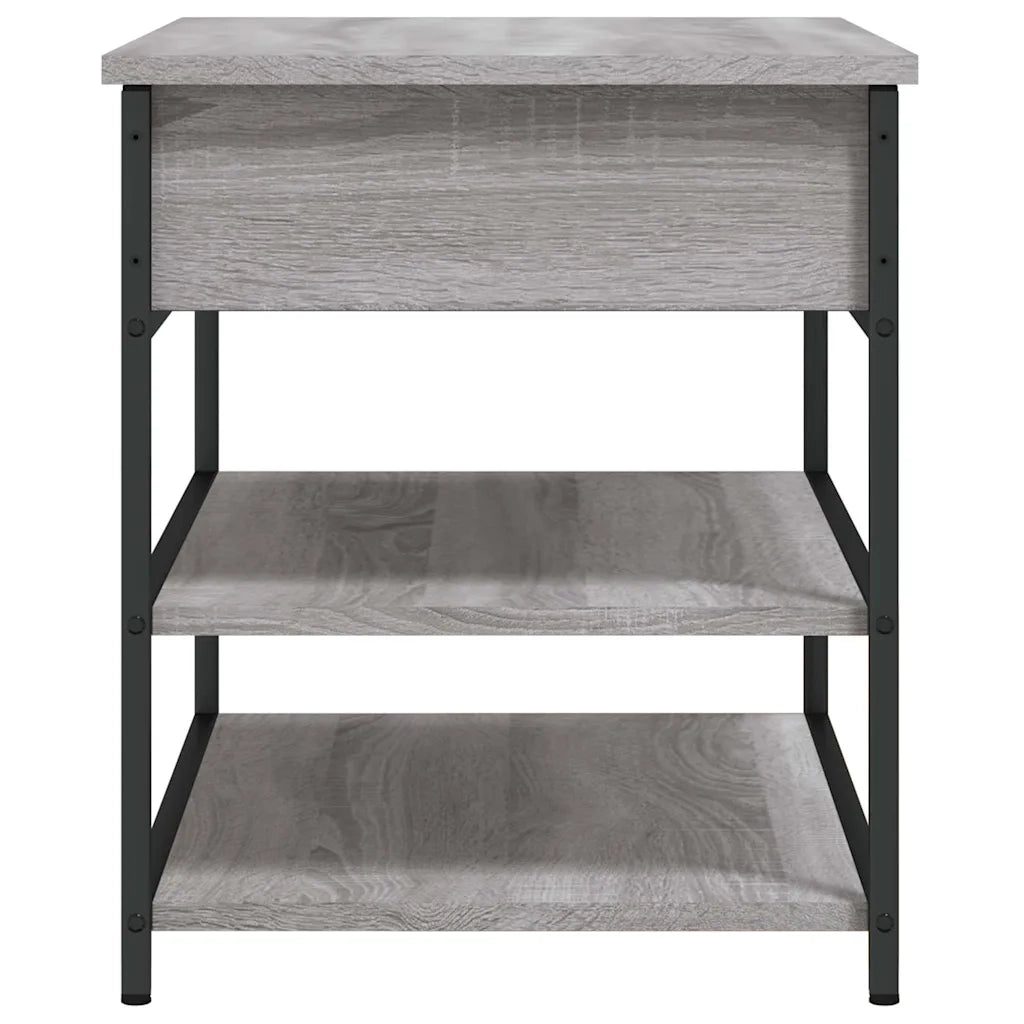 Panca Porta Scarpe-Sgabello-Panca Scarpiera Grigio Sonoma 70x42,5x50cm Legno Multistrato