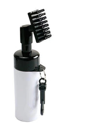 Pulitore di fessure per mazze da golf con spruzzatore integrato e uncino, spazzola per pulire fessure per mazze da golf, spazzola umida per mazze, pulitore per palloni da golf con flacone di acqua espansa